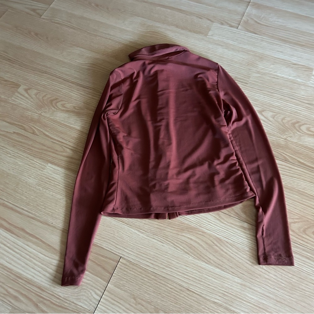 Princess Polly Blanca Brown Long Sleeve Top Size 2 - Picture 9 of 9